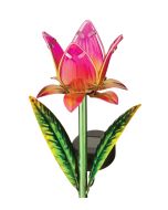 Mini Solar Garden Stake - Pink Tulip