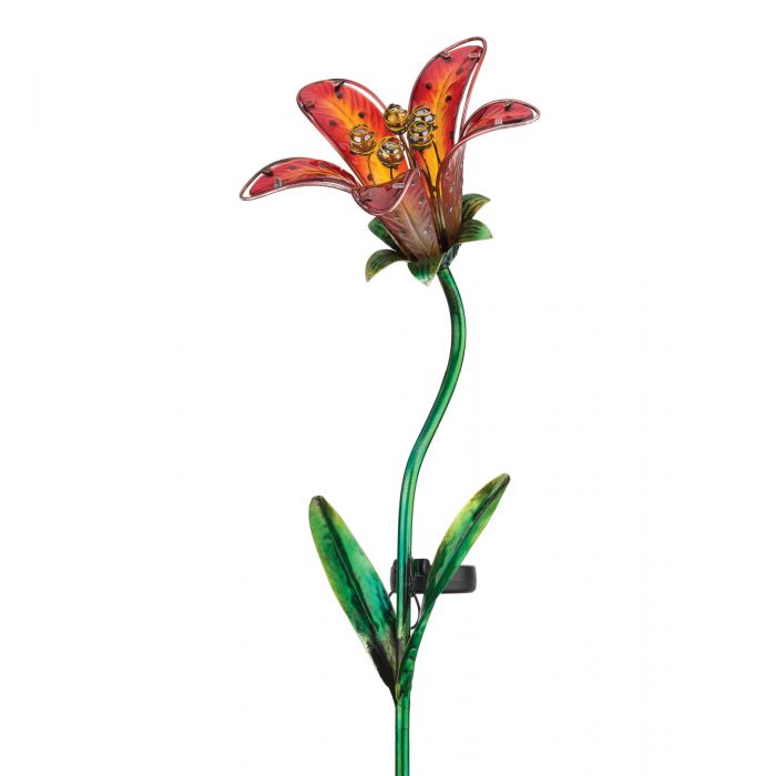 Tiger lily fleur lampe solaire jardin jeu Creekwood regal art & gift boxed