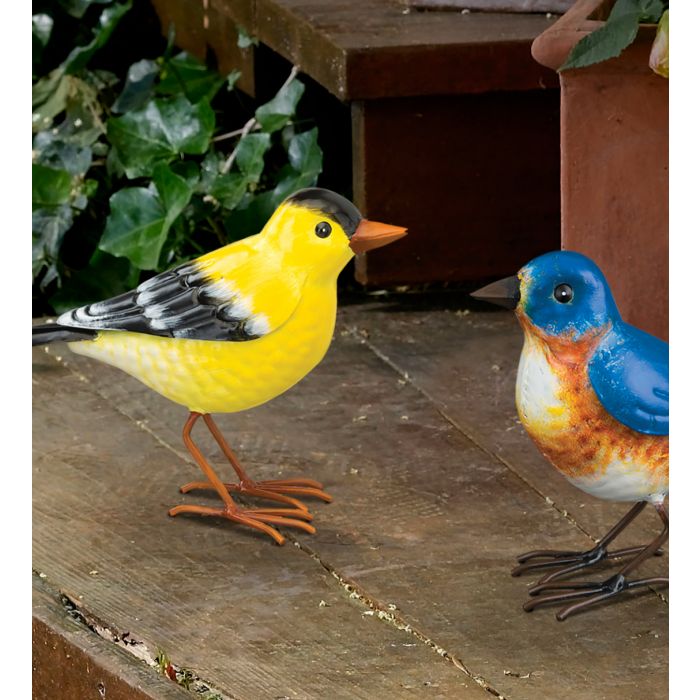 Goldfinch Metal Songbird Bird Indoor/Outdoor Decor for Garden