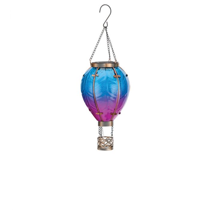 New The Spring Shop Mini Glass Hot Air Balloon Windchimes 