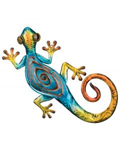 11-Inch Copper and Blue Geckos for Home and Wall Decoration Garden Regal Gecko Decor 
