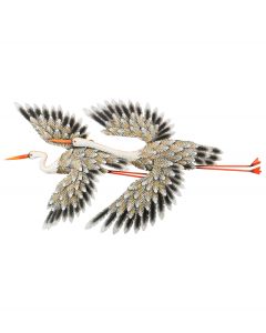 Duo Flying Egret Wall Decor