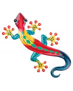 Luster Gecko Wall Decor 18" - Red Green