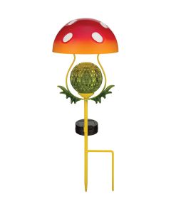 Mushroom Solar Stake - Orange 