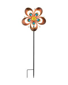 12" Wind Spinner Stake - Copper Bloom