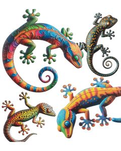 Burano Gecko Wall Decor Pre-Pack 24 Pc