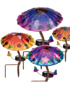 Mushroom Garden Solar Stakes Pre-Pack 24 Pc