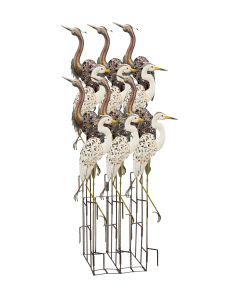 Solar Metal Bird Assortment 12 Pc