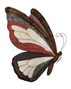 Capiz Butterfly Wall Art 21" - Cream