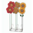 Textured Flower Spinner Stake Assortment 12 Pc