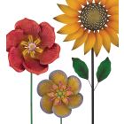 Textured Flower Spinner Stake Pre-Pack 12 Pc