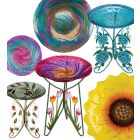 18" Birdbath with Decorative Stand Pre-Pack 12 Pc
