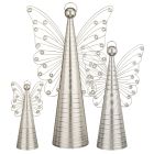 Metallic Silver  Angel Decor Pre-Pack 8 Pc