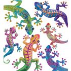Stripe - Swirl Gecko Wall Decor Pre-Pack 52 Pc