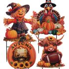 Harvest  Stake/Wall Decor Pre-Pack 16 Pc