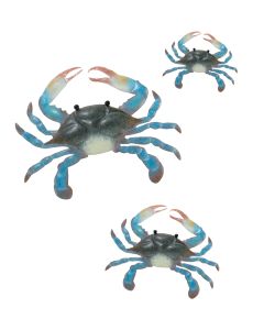 Blue Crab Wall Decor- Set/3