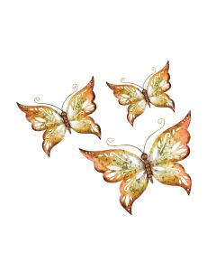 Capri Butterfly Wall Decor Set/3 - Amber