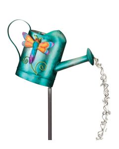 Watering Can Solar Stake - Dragonfly