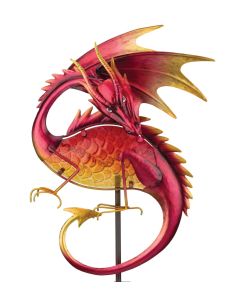 Dragon Solar Stake - Red