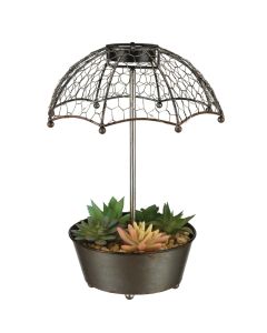 Succulent Solar Decor - Umbrella