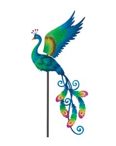 Bird Jiggly Stake - Peacock