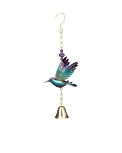 Metal Garden Bell - Hummingbird