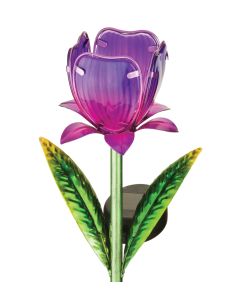 Mini Solar Garden Stake - Purple Tulip