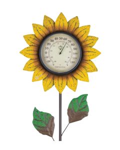 Flower Thermometer Stake - Yellow