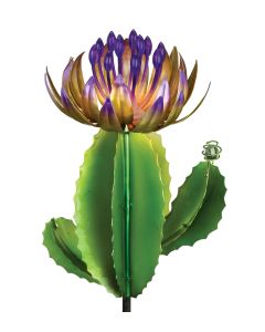 Barrel Cactus Solar Stake - Purple