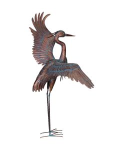 Copper Patina Heron 48" - Dancing