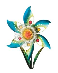 Blossom Solar Spinner Stake - Blue