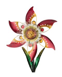 Blossom Solar Spinner Stake - Orange 