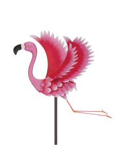 Bird Jiggly Stake - Flamingo