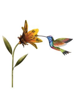 Hummingbird Flower Stakes - Purple Coronet