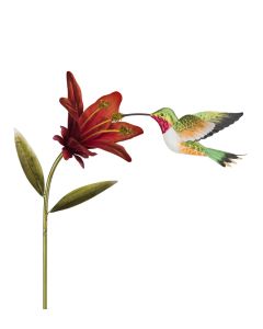 Hummingbird Flower Stakes - Ruby Throated