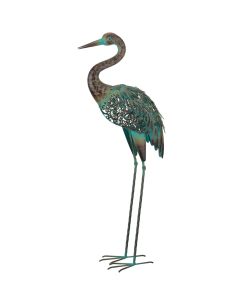 Patina Solar Crane Decor - Down