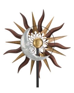 26" Wind Spinner Stake - Sun Moon 