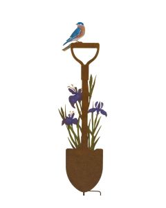 Rustic Shovel Stake - Iris