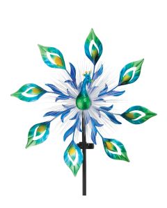 19" Burst Solar Wind Spinner - Peacock