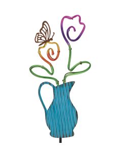 Neon Flower Solar Stake - Blue