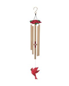 Floral Bird Chime 32" - Cardinal