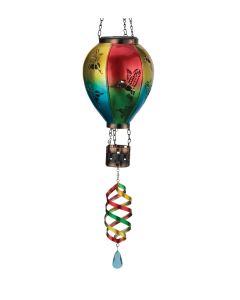 Hot Air Balloon Spinner Solar Lantern - Hummingbird