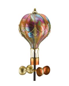 Swirl Balloon Spinner Solar Stake - Orange