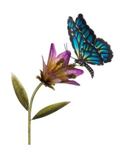Butterfly Flower Stake - Blue