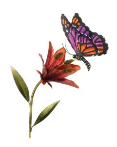 Butterfly Flower Stake - Pink