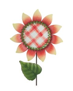 Sunflower Plant Pick - White