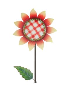 36" Sunflower Stake - White