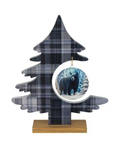 Plaid Tree Decor - Bear