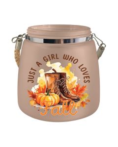 LED Harvest Glass Jar - Girl
