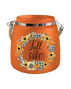 LED Harvest Glass Jar - Farm